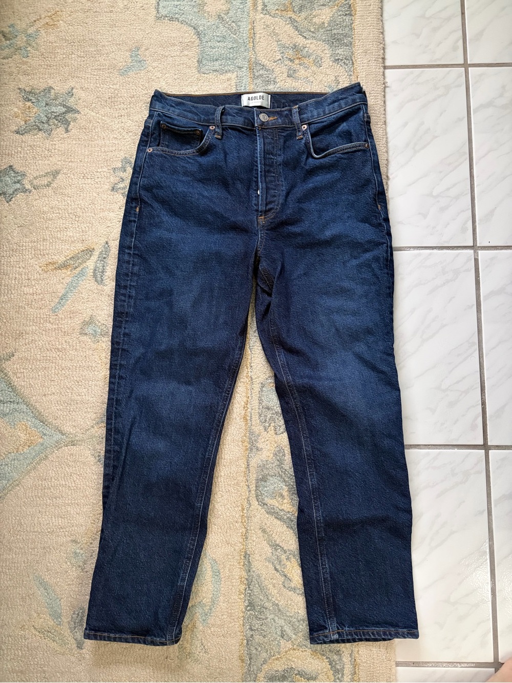 Agolde Indigo Straight Leg Jeans